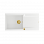 Plautuvė Quadron EVAN 146 XL HCQE10050U1_PVDG1_P2O, 1000x500x210 balta/aukso