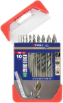 Metal drill bit set 1-10mm, "Smart Point" progressive tip, 10pcs