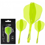 Smiginio strėlyčių integruota kotelio ir sparnelio sistema Winmau Fusion Integrated Flight Shaft 6 Intermediate Yellow