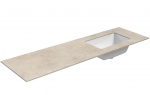 Praustuvas su stalvir&scaron;iu Kame Universal, WP/16-3/H18-P3-R, 160 cm, Žemės akmens HPL