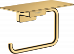 Tualetinio popieriaus laikiklis su lentynėle Hansgrohe AddStoris 41772990, poliruoto aukso