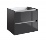 Apatinė spintelė po stalvir&scaron;iu KAME CITY BUC/6-3DR/D3P1, Antracitas blizgus