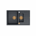 Plautuvė Quadron MORGAN 156, HB8224U8-C1_P2O, juodas deimantas