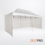 Prekybinės palapinės stogas ir sienos (4 vnt.) komplektas 3x6 Balta Zeltpro PROFRAME