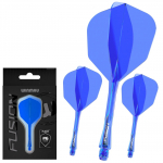 Smiginio strėlyčių integruota kotelio ir sparnelio sistema Winmau Fusion Integrated Flight Shaft 6 Intermediate Blue