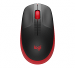 Logitech M190 Full-Size Belaidė pelė, RF Wireless, 1000 DPI, Raudona (SPEC)