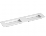 Dvigubas praustuvas Kame CORIAN, CN2000465-D-BS, 200 cm, Balta matinė