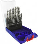 Metal drill bit set 1-10mm, "Smart Point" progressive tip, 19pcs