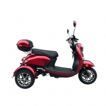 Elektrinis triratis mopedas motoroleris EMOTO RETRO 800W, 20AH, 60V, Raudonas