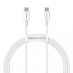 Kabelis Baseus Superior i&scaron; Type-C į Type-C 100W 1.0m baltas CATYS-B02