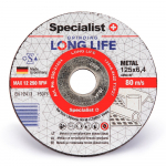 SPECIALIST+ &scaron;lif. diskas LONG LIFE, 125x6.4x22 mm