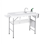 Universalus sulankstomas lauko stalas su lentyna, 108 x 58 x 92 cm