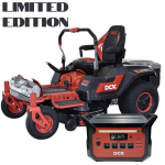 Limited Rinkinys Akumuliatorinis nulinio apsisukimo vejos traktorius 58V, 106 cm, DCK (1 x 40Ah + 2 x 7,5Ah akumuliatoriai ir įkroviklis 1800W) ir universali krovimo stotelė 110-240V, 3600W, DCK