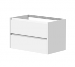 Spintelė po stalvir&scaron;iu KAME CITY, BUC/8-3DR/D02P3, balti profiliai, 80 cm, Matinė balta
