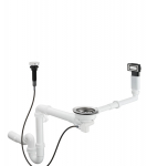 Automatinis dugno vožtuvo ir persipildymo rinkinys Hansgrohe D14-11, 43931800 (nerūdijančio plieno plautuvėms)