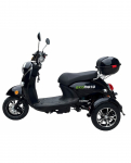 Elektrinis triratis mopedas motoroleris EMOTO RETRO 800W, 20AH, 60V, Juodas