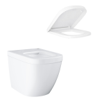 Prie sienos statomas klozetas su SoftClose dangčiu Grohe Euro Ceramic 39339000+39330002