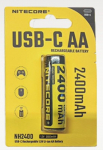 Nitecore NH2400 2400mAh USB-C Rechargeable AA Battery 1pcs