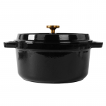 Apvalus emaliuotas ketaus puodas ZY01BKKI, 5l