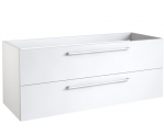 Spintelė po dvigubu praustuvu Kame Gama, BUD/12-3DR/D1-PO, 120 cm, push to open, Blizgi balta