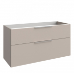 Apatinė vonios spintelė dviems praustuvams KAME BIG BUD/12-3DR/24-BIG, 120x59 cm, Taupe (rankenėlių spalva pasirenkama)