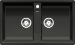 Dviguba įmontuojama plautuvė Blanco ZIA 9 526029, juoda