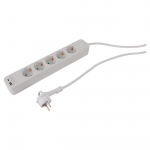 Buitinis ilgintuvas su įžeminimu, 3 x 1.5 mm, 1.5 m, 5 lizdų, USB A/C, baltas