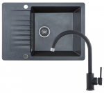 Plautuvės ir mai&scaron;ytuvo komplektas Kernau KGSF 6072 1B1D + KWT 07 Graphite