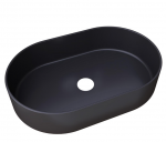 Praustuvas Masterjero Trapani, keramika, 60 cm x 38 cm x 12.5 cm, juodas