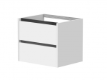 Spintelė po stalvir&scaron;iu KAME CITY, BUC/6-3DR/D02P2, juodi profiliai, 60 cm, Matinė balta