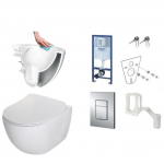 Potinkinis WC komplektas Grohe 5 in 1 38827000 + Deante Peonia Rimless Slim