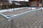 Cinkuoto plieno pamatas 3x8 m (universalus)