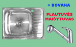 I&Scaron;PARDAVIMAS! Nerūdijančio plieno plautuvė 927 kairė/de&scaron;inė uždedama su sifonu DOVANA mai&scaron;ytuvas virtuvinis A2210