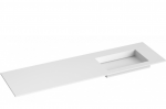 Praustuvas Kame Corian, CN1600465-R-BS, 160 cm, Balta matinė