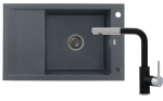 Plautuvės ir mai&scaron;ytuvo komplektas Kernau KGSM 6078 1B1D + KWT 06A PO Graphite