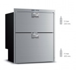 Įmontuojamas dviejų stalčių &scaron;aldytuvas Vitrifrigo DW210 OCX2 RFX (valtims, jachtoms)