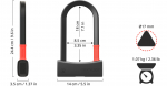 SEATYLOCK U-Lock Mason spyna, 18 cm