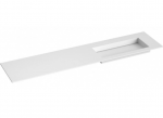 Praustuvas Kame Corian, CN2000465-R-BS, 200 cm, Balta matinė