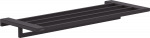 Lentyna su rank&scaron;luosčių kabykla Hansgrohe AddStoris 41751670, juoda matinė