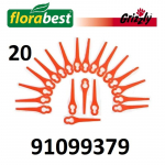 Peiliukai žoliapjovei Grizzly ART 1825/FAT 18 (20 vnt.) 91099379
