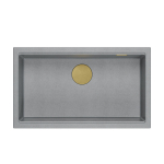 Virtuvės plautuvė Quadron Logan 110, HQD7644U5_PVDG1_I, sidabrinis akmuo