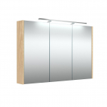 Veidrodinė spintelė su ap&scaron;vietimu Raguvos Baldai, LED, IP44, &scaron;viesus ąžuolas, 100 cm, 1402735
