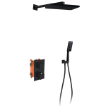 Termostatinė du&scaron;o sistema - potinkinė TURTL Versa 3393S MB, matinė juoda