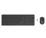 HP 330 Combo Belaidė klaviatūra + pelė RF Wireless US Int, Juoda