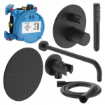 Potinkinė termostatinė du&scaron;o sistema Ideal Standard Ceratherm 100, A7573XG juoda