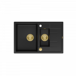 Plautuvė Quadron MORGAN 156, HB8224U7-G1_P2O, anglies juoda