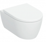 Pakabinamas unitazas Geberit iCon TurboFlush 503.045.00.1, su sėdyne ir dangčiu Soft Close, baltas