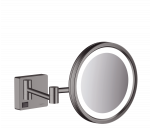 Skutimosi veidrodis su LED lempute Hansgrohe AddStoris, Brushed Black Chrome, 41790340