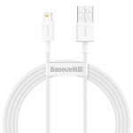 USB kabelis Baseus Superior i&scaron; USB į Lightning 2.4A 1.5m baltas CALYS-B02