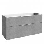 Apatinė vonios spintelė su stalčiais KAME BIG BU/12-3DR/17-BIG, 120x59 cm, Pilka (rankenėlių spalva pasirenkama)